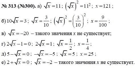 Ответ к задаче № 313 (300) - Ю.Н. Макарычев, гдз по алгебре 8 класс